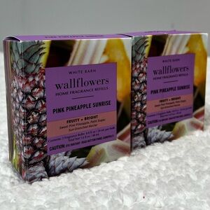 B&BW White Barn “Pineapple Sunrise” Wallflowers Home Fragrance Refills 2 Boxes